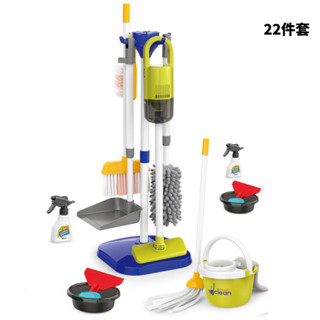 【小白玩具屋】🎇🎇模擬 過家家 兒童 吸塵器 迷你 清潔工具 六件套 掃把 拖把 水桶 玩具