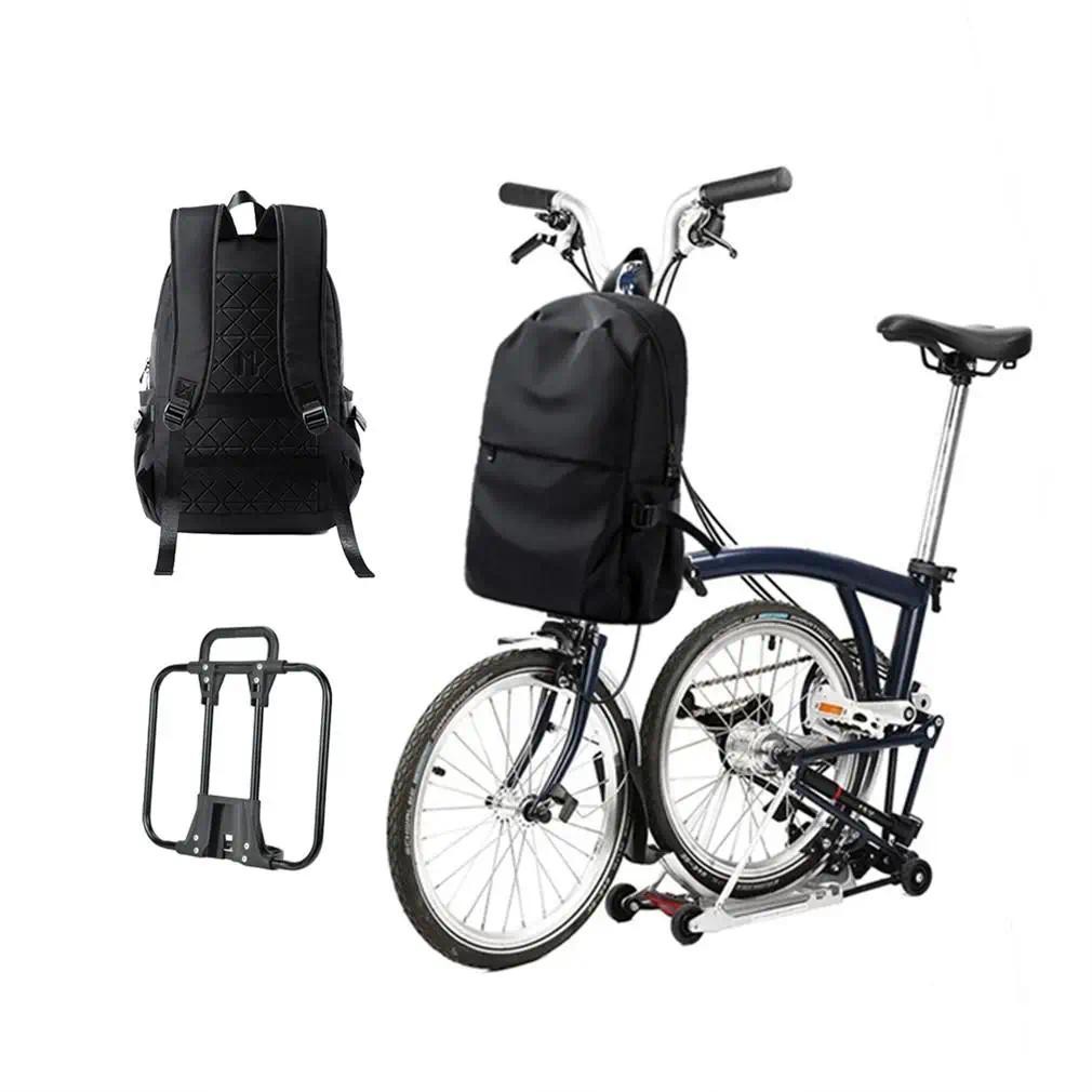 適用於 Brompton Dahon 自行車大容量旅行包防水防盜電腦戶外折疊自行車背包