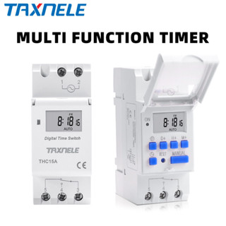 Taxnele 電子每週 7 天可編程數字時間繼電器 THC15A 定時器開關控制 AC 220V 230V 12V 2