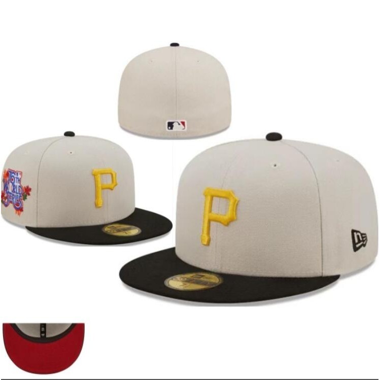 MLB 匹茲堡海盜芝加哥白襪隊亞特蘭大勇士隊洛杉磯美國職業棒球大聯盟隊全密封棉中性刺繡尺寸帽