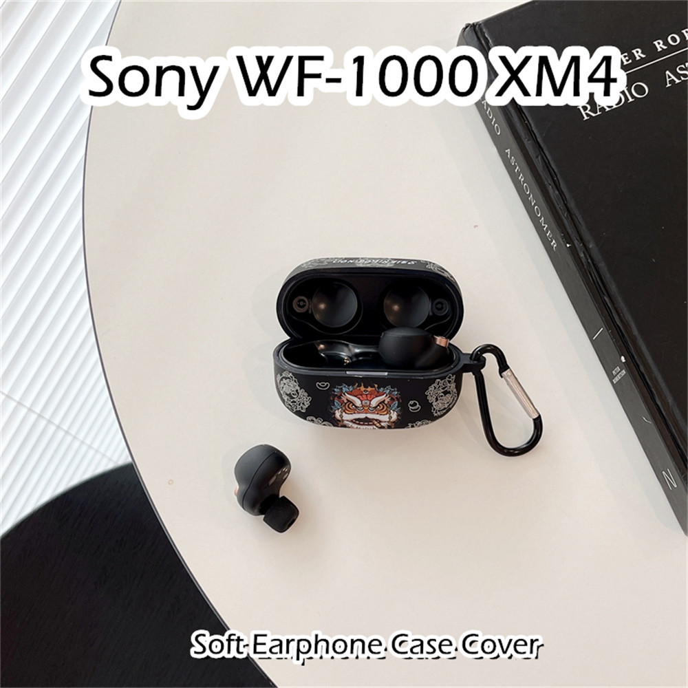 [imamura] 適用於索尼 WF-1000 XM4 手機殼中國風卡通圖案 TPU 軟矽膠耳機殼外殼保護套