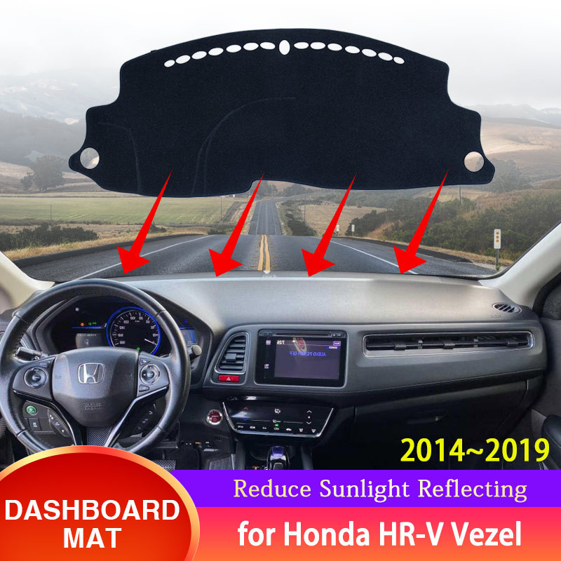 HONDA 適用於本田 HRV HR V Vezel 2014~2019 2016 2018 汽車儀表板儀表板罩保護性防