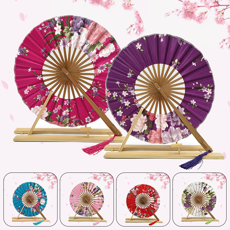 日式風車扇 禮品扇子 日本和風團扇 隨身折疊扇 女士摺扇
