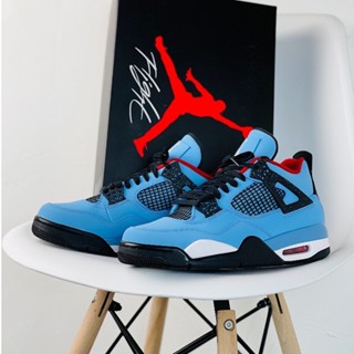 廉價 Air Jordan 4“藍色”低幫籃球鞋休閒運動鞋男士女士