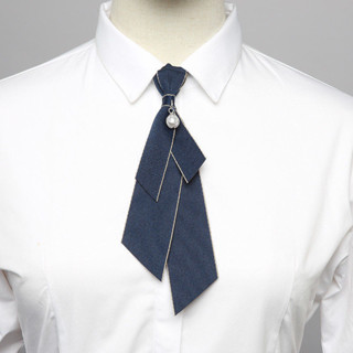 新款領結 女 素色 學院風 白色 襯衫 女領花 藍色 通用 帥氣領帶