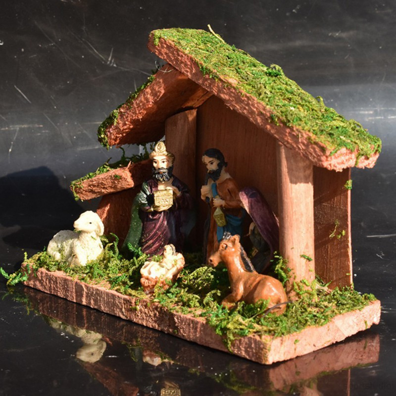耶穌誕生馬槽房人物擺件 小號 家居裝飾 桌面擺件