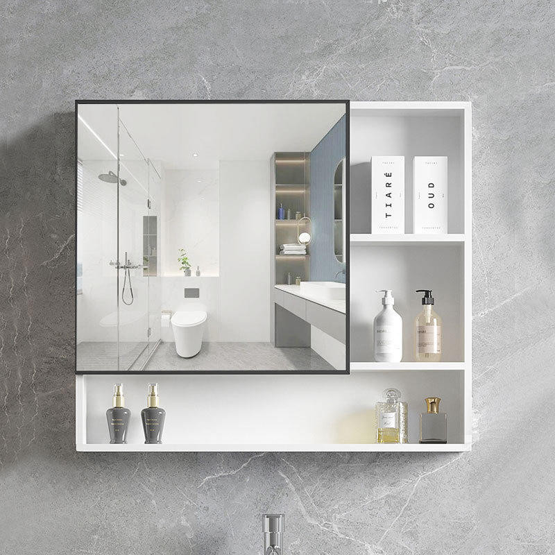 鏡櫃 鋁合金智慧鏡櫃廁所浴室收納櫃50cm小戶型掛牆式衛生間廁所吊櫃鏡櫃單獨 簡約