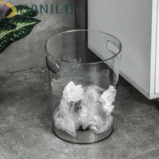 Danilo 透明垃圾桶加厚PET垃圾桶收納盒防碎輕型多功能垃圾桶馬桶