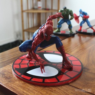 MARVEL 漫威復仇者聯盟 10 釐米高彼得帕克蜘蛛俠公仔蜘蛛俠英雄帶底座模型玩具兒童男孩禮物桌面裝飾汽車公仔卡通公仔