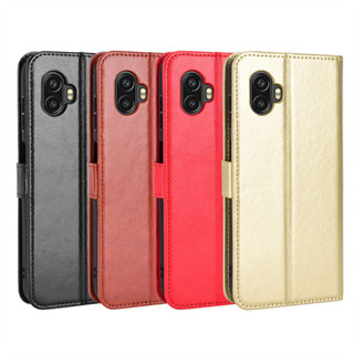 適用三星 Samsung Galaxy Xcover6 Pro手機殼皮套翻蓋瘋馬紋掛繩插卡保護殼
