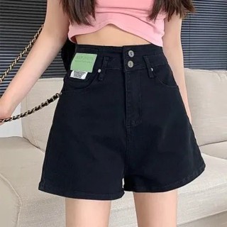 【NZN】女款高腰牛仔短褲夏季加大碼休閒a字闊腿熱褲