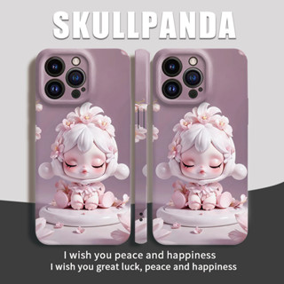 潮玩周邊櫻花skullpanda 軟殼 硬殼 全包防摔 手機殼 適用於iPhone 16promax 13 11 12