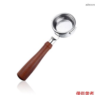 58mm鉑富9兩耳無底咖啡機手柄 可拆卸意式咖啡機實木手柄咖啡實木手柄不鏽鋼咖啡手柄適用鉑富BES990/980/920