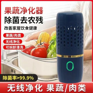 膠囊果蔬凈化器食材清洗機家用殺菌無綫除農殘自動洗菜機消毒機