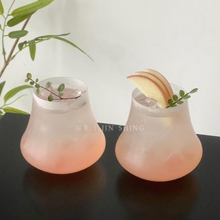 中式磨砂火山杯玻璃杯雞尾酒杯子高顏值創意茶杯咖啡杯飲品杯水杯jrfd