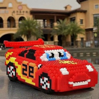 【30天熱銷6589件】賽車總動員新款麥昆汽車相容樂高積木兒童3D拼圖玩具客廳擺件禮物 桌面擺件擺飾創意擺