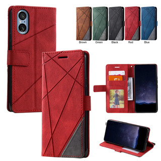 適用於索尼 Xperia 1 VI 6 V 10 IV II 5 III 拼接 PU 皮革錢包翻蓋帶卡槽照片架軟 TPU