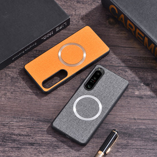 免運✅臺灣現貨✅適用索尼sony Xperia1VI手機殼Xperia 10V 5IV無線充magsafe磁吸布紋保護套