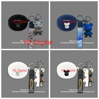 適用於Shokz OpenDot One耳機保護套Shokz OpenDot One矽膠卡通耳機軟殼防摔收納包暴力熊吊飾