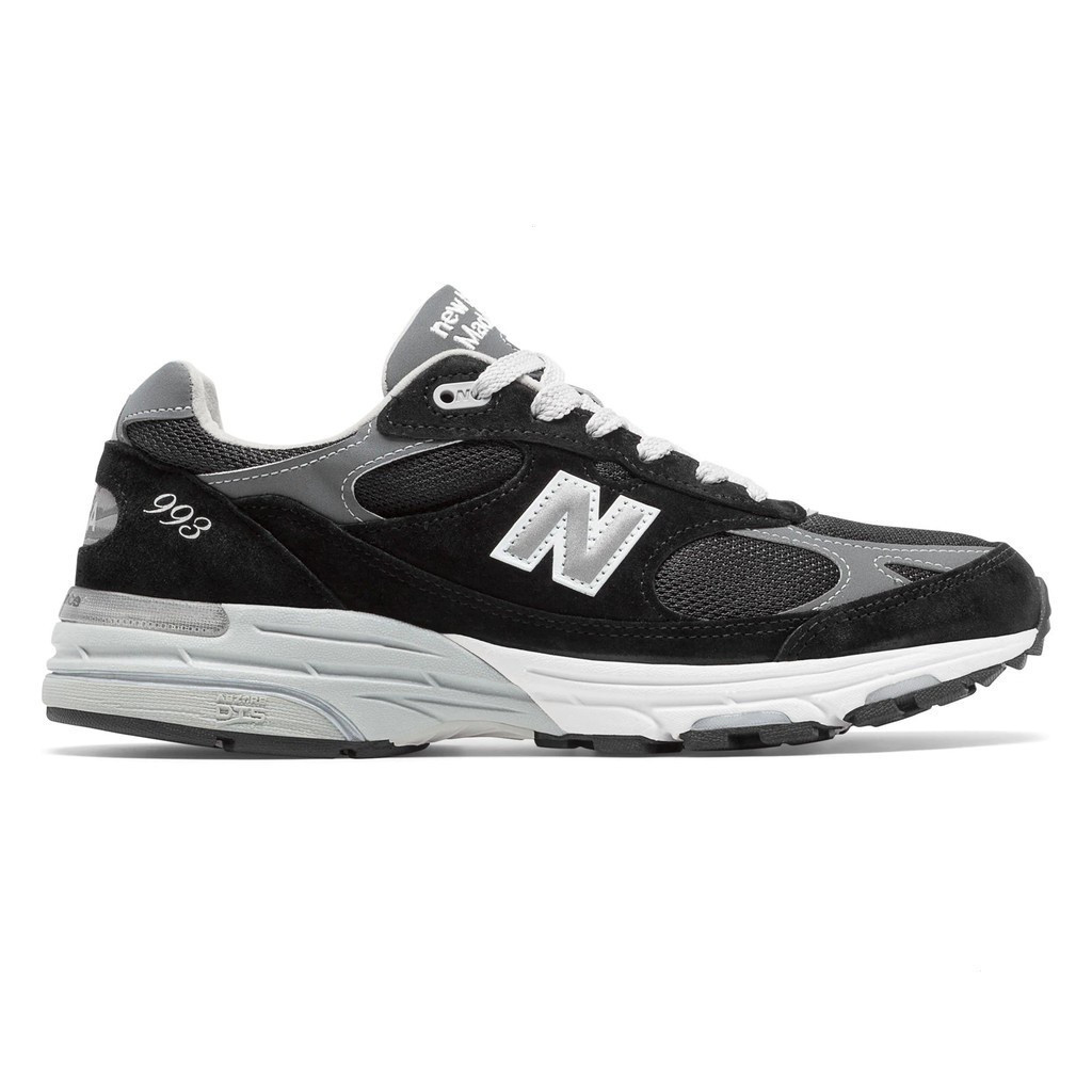 Newbaron NB 男式美國製造 993 黑色帶灰色 mr993bk