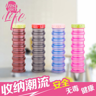 「蛋白粉收納盒」現貨 蛋白粉分裝藥粉盒便攜迷你7格小號單個大容量一週智慧隨身旅行盒