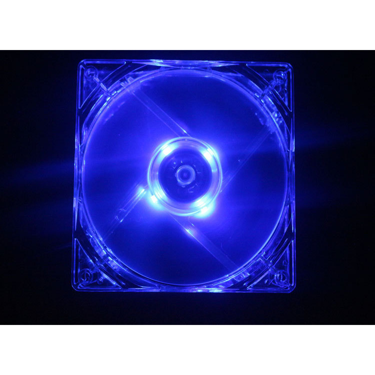 風扇藍燈風扇12釐米散熱藍燈風扇12CM靜音電腦電源機箱CPU風扇工廠