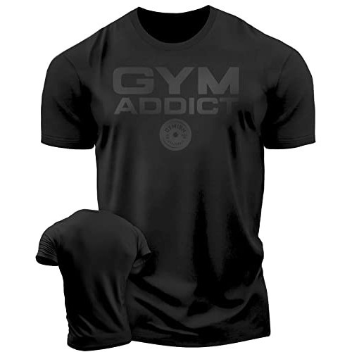 男士棉質 T 恤 Gym Addict 男士鍛煉襯衫,有趣的提升 T 恤快速發貨 4XL、5XL、6XL