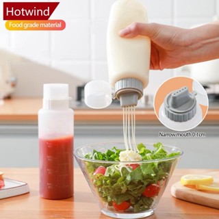 Hotwind 175/350ml 多功能 5 孔沙拉擠壓瓶番茄醬容器帶刻度蜂蜜果醬可再填充調味醬瓶 C5S7