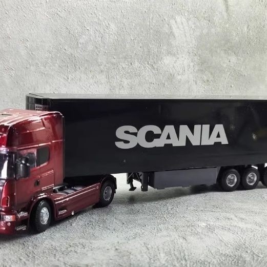 1/50 SCANIA斯堪尼亞拖車貨櫃車卡車合金模型歐洲重型運輸車模型