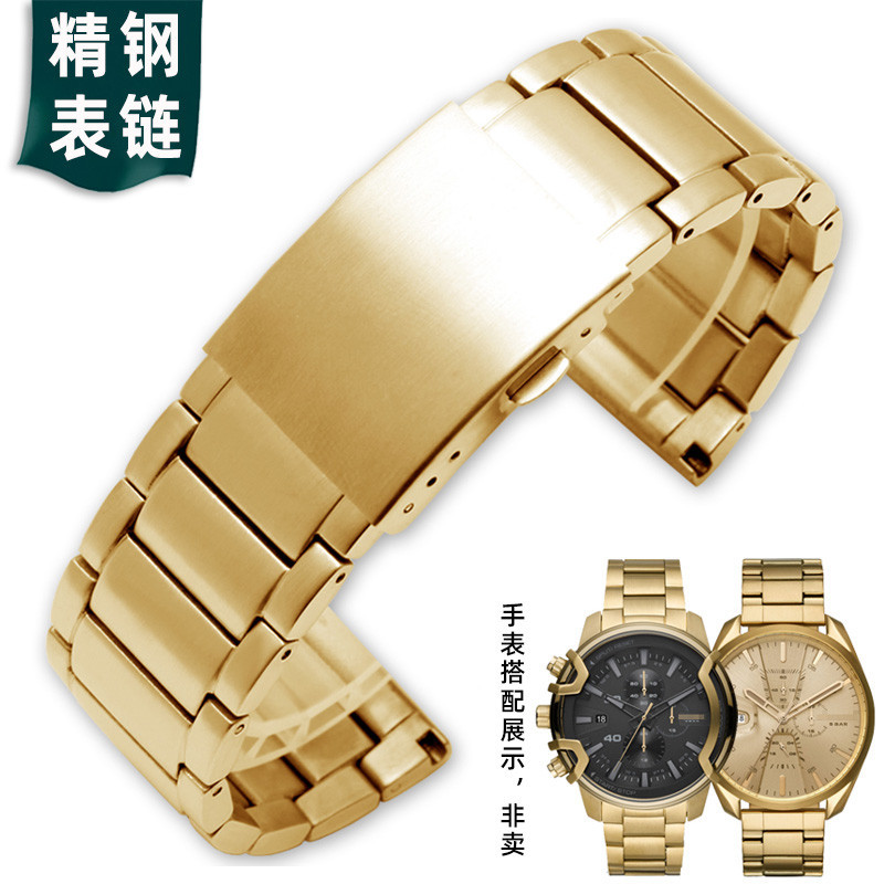 新款手錶帶男精鋼 代用迪賽DZ7333 DZ4344不鏽鋼錶鏈星期五24 26 28mm