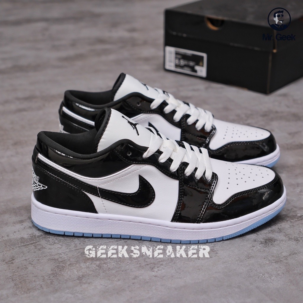 [GeekSneaker] Air Jordan 1 Low “Concord” 運動鞋,低筒亮黑色