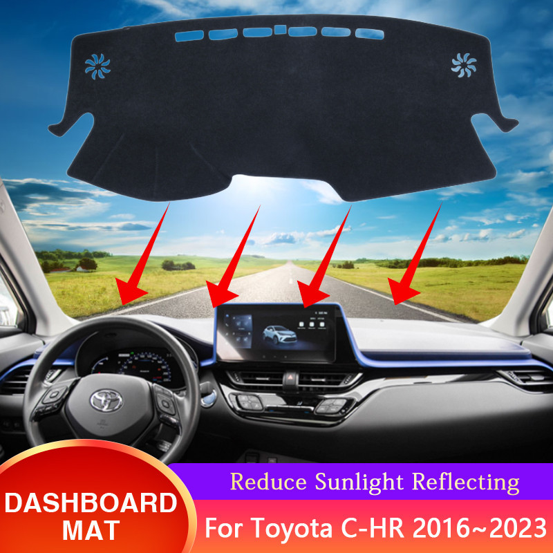 適用於豐田 C-HR 2016~2023 汽車儀表板儀表板罩防曬地毯墊汽車內飾配件