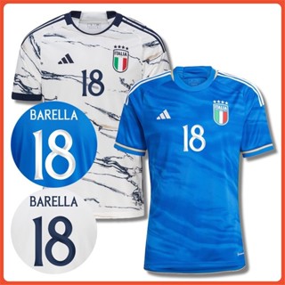 2023 意大利 Home CHIELLINI CHIESA BARELLA 藍/白足球衫 23/24