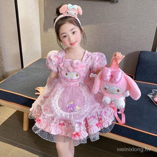 【工廠直銷】美樂蒂蘿莉塔女童公主裙兒童夏季短袖裙子小女孩禮服洋裝