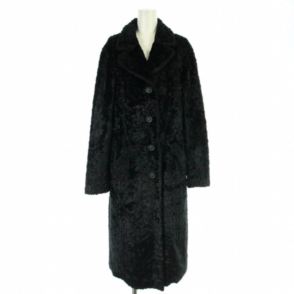 ANNA SUI徹斯特大衣外套星型 黑色 絲絨 長版 日本直送 二手