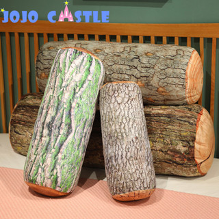 JOJO CASTLE 模擬木製樹樁毛絨枕頭 50/70/90/110cm 圓柱樹毛絨玩具午睡頭部支撐睡眠伴侶兒童 **
