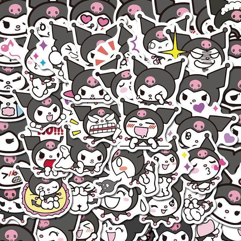 【台灣熱賣】韓版卡通庫洛米貼紙 100張 不重復可愛小惡魔貼手賬 貼裝飾防水貼畫