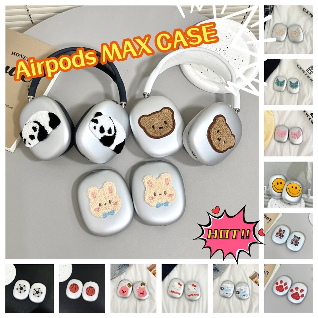 Airpods MAX 軟韓國 Ins 電鍍 TPU 保護彩色蘋果 Airpod MAX 耳機套可愛卡通鑽石保護套