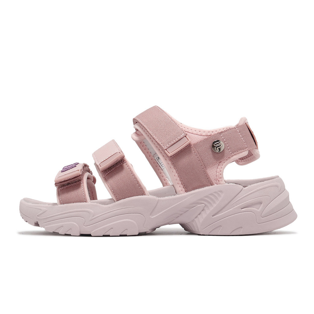 Fila 涼鞋 Tapered Sandals 女鞋 粉紅 涼拖鞋 魔鬼氈 厚底增高 [ACS] 5S316Y512