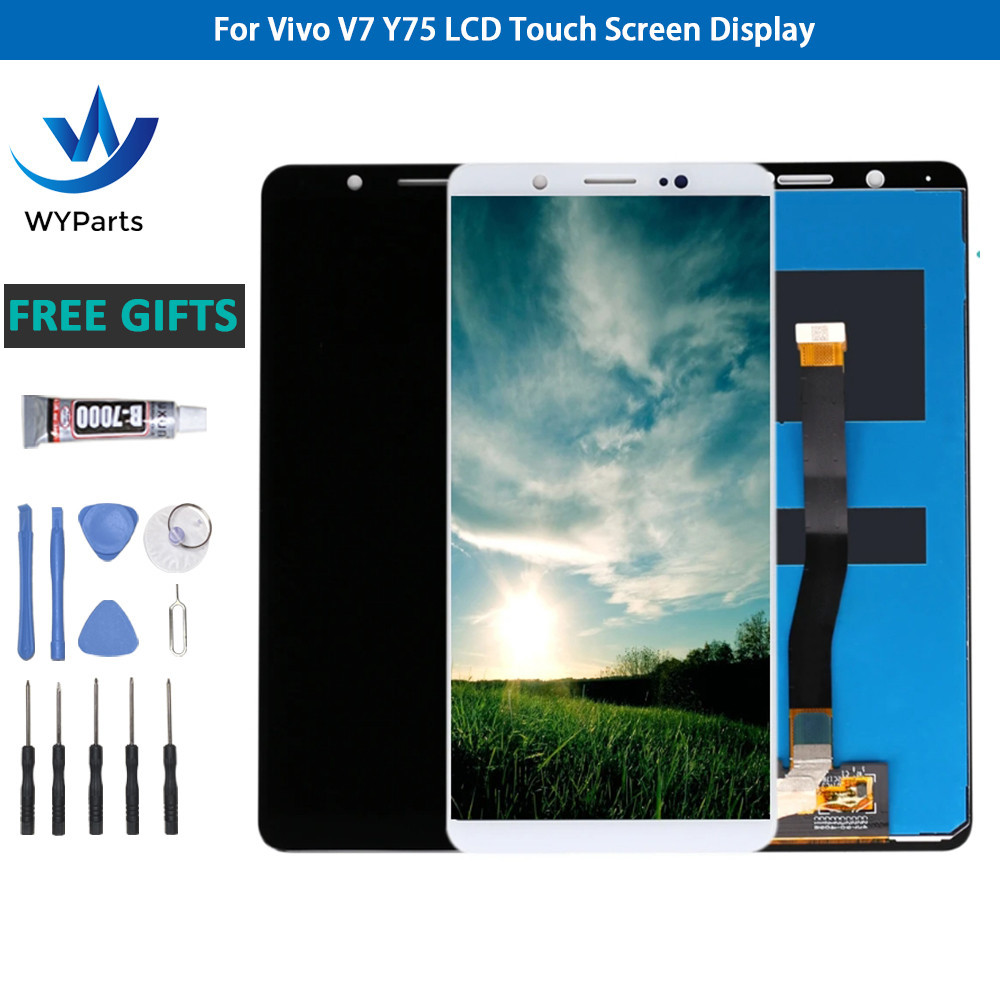 5.7" 適用於 Vivo V7 Y75 LCD 顯示屏觸摸屏數字化儀組件更換