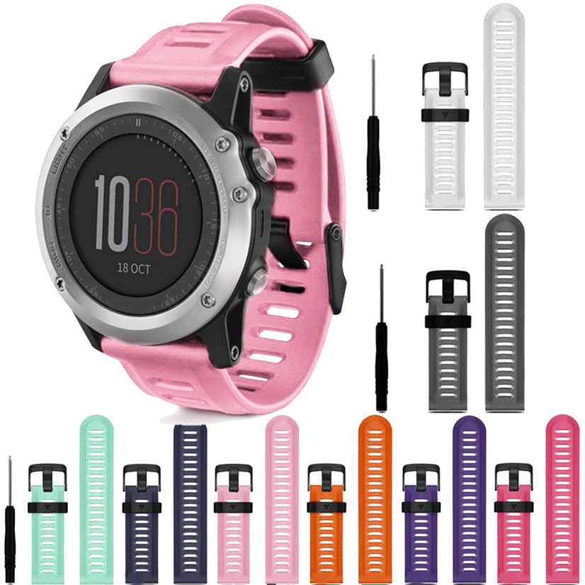 佳明Garmin Fenix3 HR 5X智能手錶矽膠錶帶運動款飛耐時7 6手錶帶