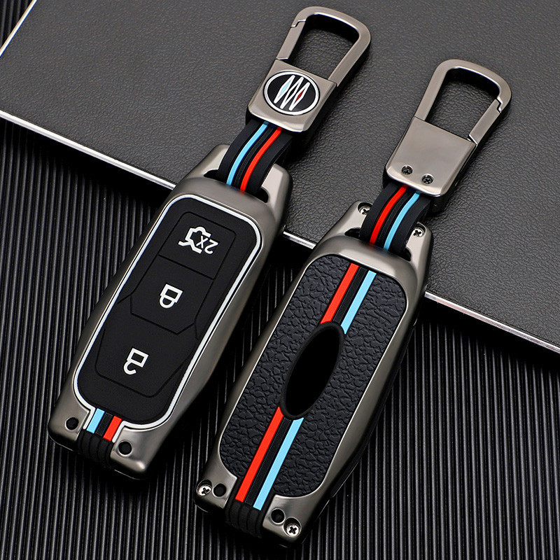 全新鋅合金汽車鑰匙鑰匙套適用於福特 Ranger C-Max S-Max Focus Galaxy Mondeo Tra