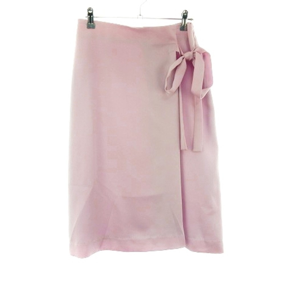 TOMS PINK SKA裙子粉色 喇叭 緞帶 輕薄 日本直送 二手