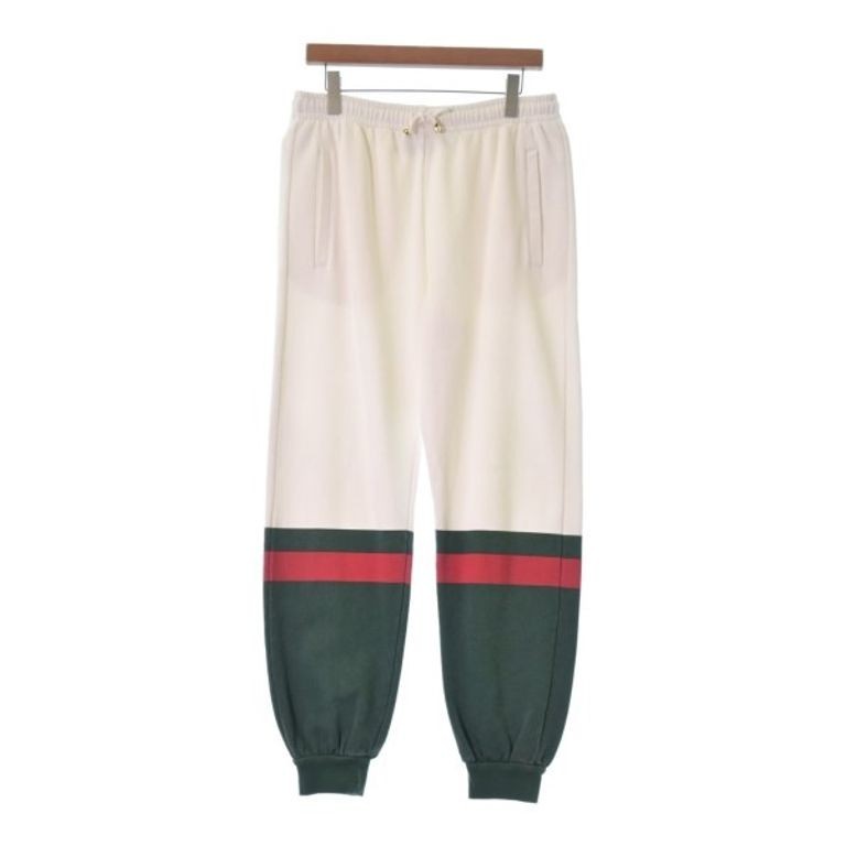 Gucci 古馳長褲 衛衣男性 紅色 白色 綠色 日本直送 二手