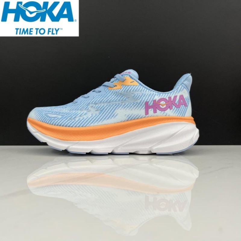 優質跑鞋 HOKA ONE ONE Clifton 9 減震藍紫橙跑鞋