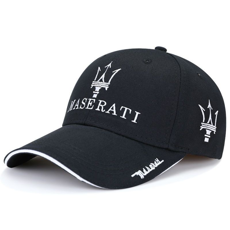 瑪莎拉蒂標誌棒球帽 賽車運動帽子 車迷F1帽子 戶外運動防晒鴨舌帽