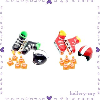 [HelleryMY] 娃娃屋運動溜冰鞋套裝娃娃屋用於娃娃屋裝飾