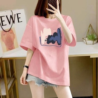 衣時尚 大碼上衣 印花T卹 S-3XL 字母上衣 學院風 新款寬鬆顯瘦印花中長上衣-710.