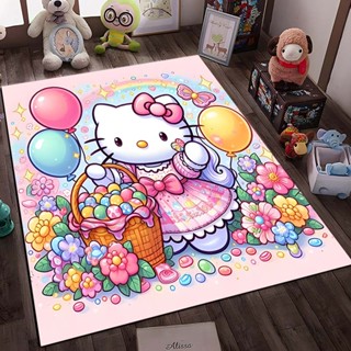 Hello Kitty貓卡通地毯客廳兒童女孩臥室墊沙發地板地毯家居裝飾防滑墊禮物