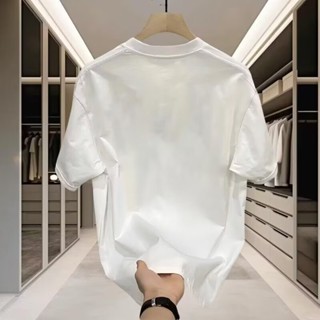 【HOT 本舖】男裝 M-5XL 短袖T恤 男士潮流 網紅 修身百搭 夏季歐貨 潮牌上衣 美式痞帥 重磅純棉t